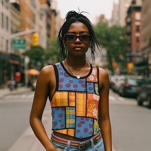 Colorful Patchwork Tank Top